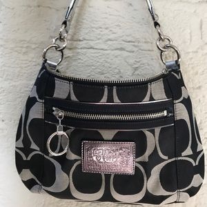 Coach Poppy Signature Sateen Jazzy Hobo Purse